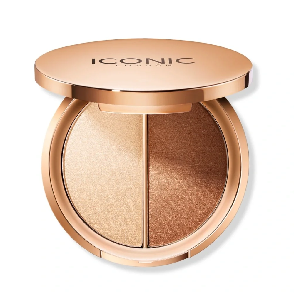ICONIC London Light & Glow Powder Highlight & Bronzer Duo ๐ช NEW IN BOX - Picture 1 of 5
